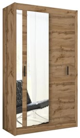 Šatní skriňa so zrkadlom SABRINA 120x215 cm dub woltan