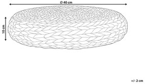 Puf z vodného hyacintu ⌀ 40 cm prírodný WAHOO Beliani