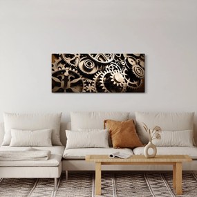 Obraz - Hodinové súčiastky (120x50 cm)