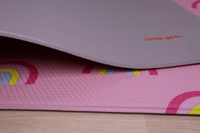 Little gem. carpets Detský penový koberec Pink rainbows – na von aj na doma - 100x140 cm
