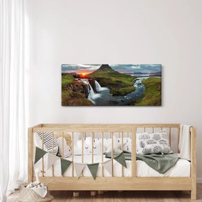 Obraz - Kirkjufell pri západe slnka (120x50 cm)