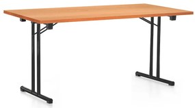 Skladací stôl 160 x 80 cm, čierna podnož, buk