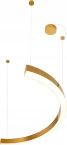 Krásna lampa polmesiac zlatý Led Lotus reprezentatívny salón, pracovňa