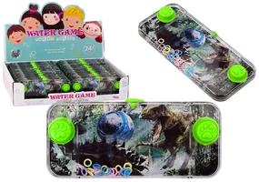 LEAN TOYS Vodná arkádová hra, konzola - Dinosaurus Stegosaurus zelená