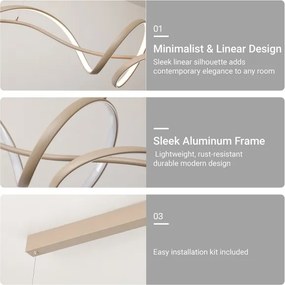 BRILAGI - stmievateľný LED závesný luster na lanku SIGNATURE LED/55W/230V 120x23 cm béžový + diaľkový ovládač