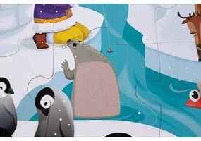 Puzzle dotykové Život na ľade - s textúrou 20 dielov