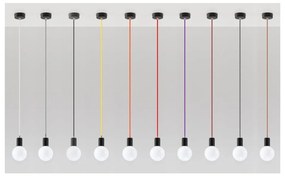 Čierne stropné svietidlo Sollux Bombilla