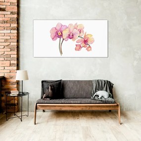 Skleneny obraz Maľovanie kvetín vetvy