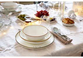 Mäser Hlboký tanier Pintar White hnedé bodky 21 cm
