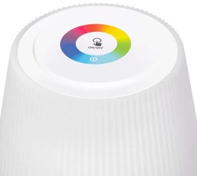 Aigostar - LED RGBW Vonkajšia stmievateľná nabíjacia lampa 4W/5V 3600mAh biela IP54