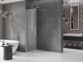 Mexen Velar, sprchová zástena s posuvnými dverami Walk-in 70 x 200 cm, 8mm sklo námraza, chrómová, 871-070-000-33-01