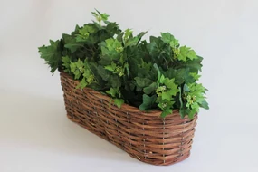 Hnedý prírodný oválny kvetináč 58cm