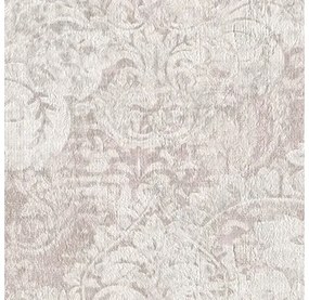 Vliesová tapeta vintage ružovo-biela 10,05x0,53 m