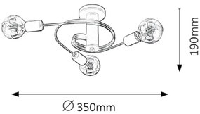 Rabalux 2096 - Prisadený luster CARLY 5xE27/15W/230V čierna
