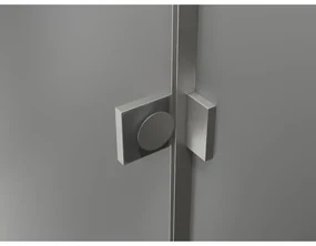 Mexen Lunar-B L výklopný sprchový kút pravý 80 x 70 cm, číre sklo, brúsená oceľ, 832L-080-070-97-00-P