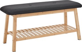 XXXLutz LAVICA NA TOPÁNKY, prírodná farba, čierna, 90/44.5/34.5 cm Carryhome - Online Only drobný nábytok - 004201015201
