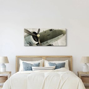 Obraz - Staré vrtuľové lietadlo (120x50 cm)