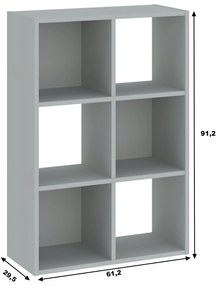 Regál s policami LAMPASES 2 - šedý