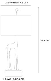 Lucide 10506/81/02 - Stolná lampa EXTRAVAGANZA MISS TALL 1xE27/60W/230V zlatá