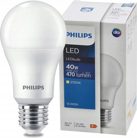 LED žiarovka E27 PHILIPS 4,9W 470lm - tepla biela