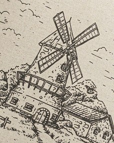 Obliečka na vankúš Countryside Windmill 45x45 cm