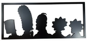 Veselá Stena Drevená nástenná dekorácia Simpsonovci čierny