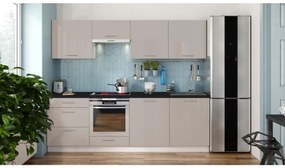 Kuchynská linka CELESTE 240 cm lesklá taupe