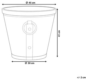 Kvetináč ⌀ 45 cm sivý VARI Beliani