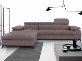 Rohová sedacia súprava Scala, staroružová látka,ľavý roh