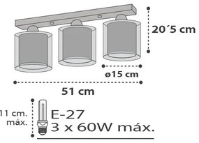 Dalber D-41413E - Detské stropné svietidlo CLOUDS 3xE27/60W/230V