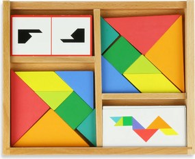 Hra souboj tangramů TANTAN vícebarevná