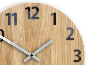 Dřevěné nástěnné hodiny Amadeus 33 cm bílé/černé