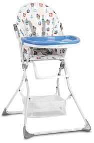Ricokids Detská jedálenská stolička Eldo biela a modrá