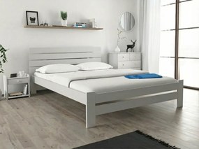 Posteľ PARIS zvýšená 140x200 cm, biela Rošt: S latkovým roštom, Matrac: Matrac COCO MAXI 20 cm