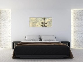 Obraz - Eugène Boudin, Ship on the Touques, reprodukcia (120x50 cm)