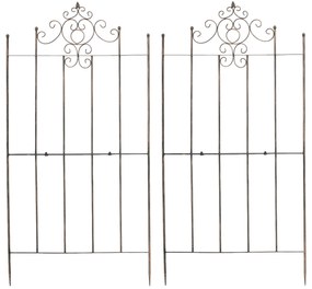 2x Mriežka na popínavé rastliny Paula - 180 x 85,5 cm - Bronzová