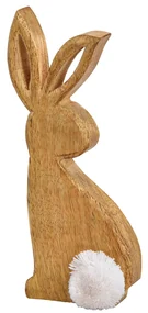 Veľkonočný zajac z mangového dreva BUNNY POM - viac veľkostí Veľkosť: S