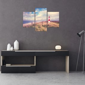 Obraz - Červený maják (90x60 cm)