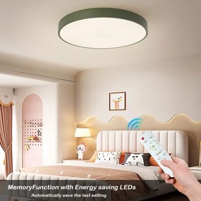 Brilagi - LED stmievateľné stropné svietidlo POOL LED/60W/230V 3000-6000K 60 cm zelené s diaľkovým ovládaním
