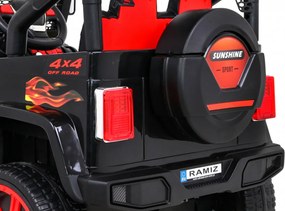 Ramiz Terénne auto Raptor Drifter Flames + diaľkové ovládanie + pohon 4x4 + úložný priestor + pomalý štart + MP3 LED
