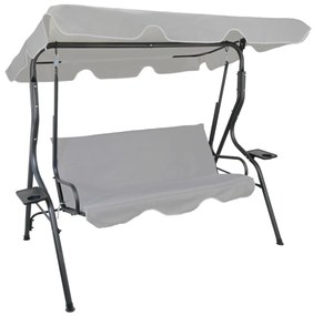 Záhradná hojdačka DOLLI 170 cm sivá