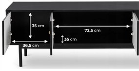 PROXIMA.store - TV stolík MARLEN FARBA: čierna