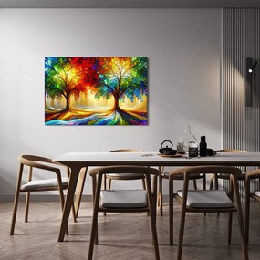 Obraz farebný strom života v lese