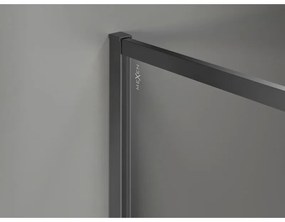 Mexen, Mexen Kioto-F sprchová stena s rámom 150 x 202 cm, priehľadná 8 mm, pištoľový kov - 800-150-104-95-00