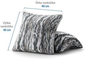 Bielastické poťahy OCEANO NOVÉ šedo-modré obliečky na vankúšiky 2 ks ( 40 x 40 cm)