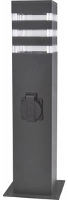 Polux Vonkajšia lampa so zásuvkou TEKSAS 1xE27/20W/230V 44 cm IP44 čierna SA2038