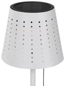 Sada 2 stolových lamp bielych vrátane LED 3-stupňového stmievača nabíjateľných a slnečných - Ferre