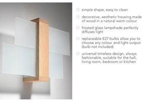 Nástenné svietidlo Sollux Leda Natural