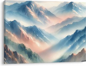 Obraz - Akvarelové hory (70x50 cm)