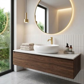 Rea Linda, umývadlo na dosku 49x34 cm, biela lesklá, REA-U0462